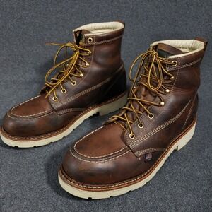 Thorogood American Heritage 6" Steel Moc Toe Work Boot Brown Size 11.5D USA Made